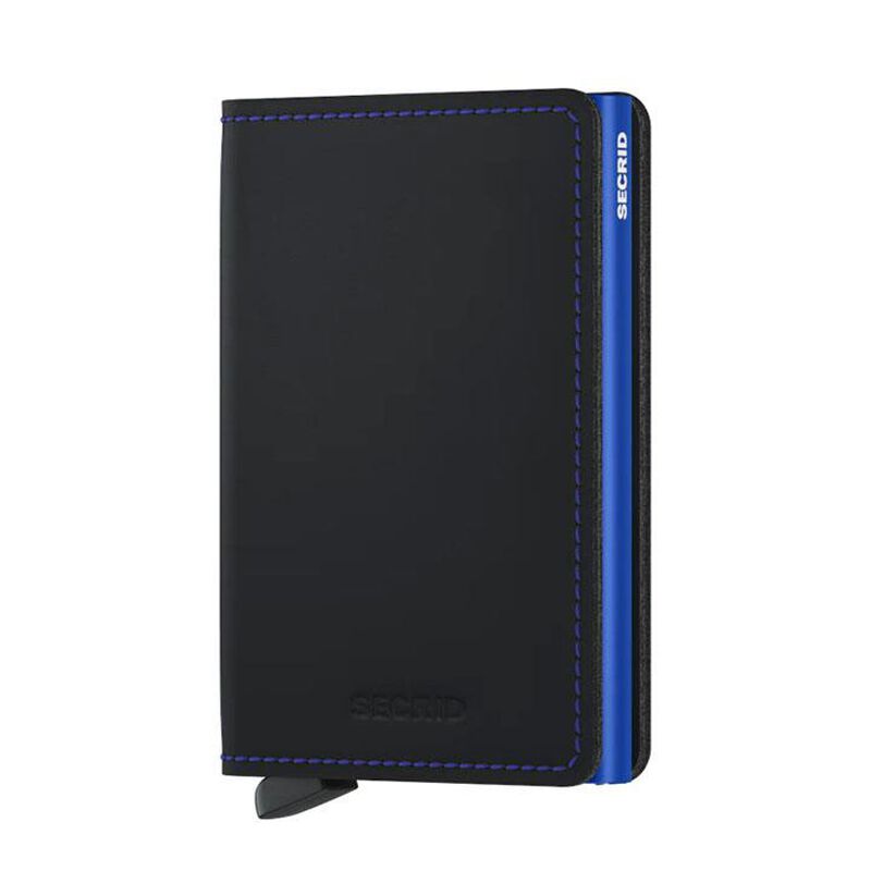 Secrid Slimwallet Matte Black & Blue image number 0